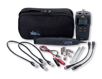 Ideal Probador de Cables 33-866, BNC/RCA/RJ-11/RJ-45, Negro