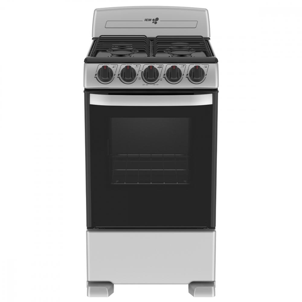 Iem Estufa EI5020BAPS1, 4 Quemadores, Plata