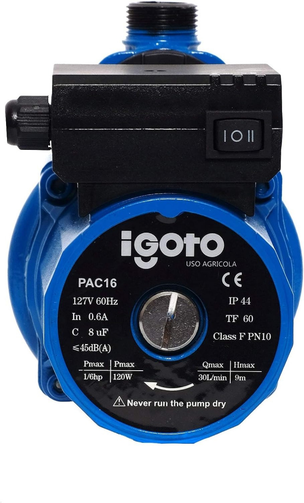 iGoto Bomba de Agua Presurizadora PAC16, 1620L/h, 120W