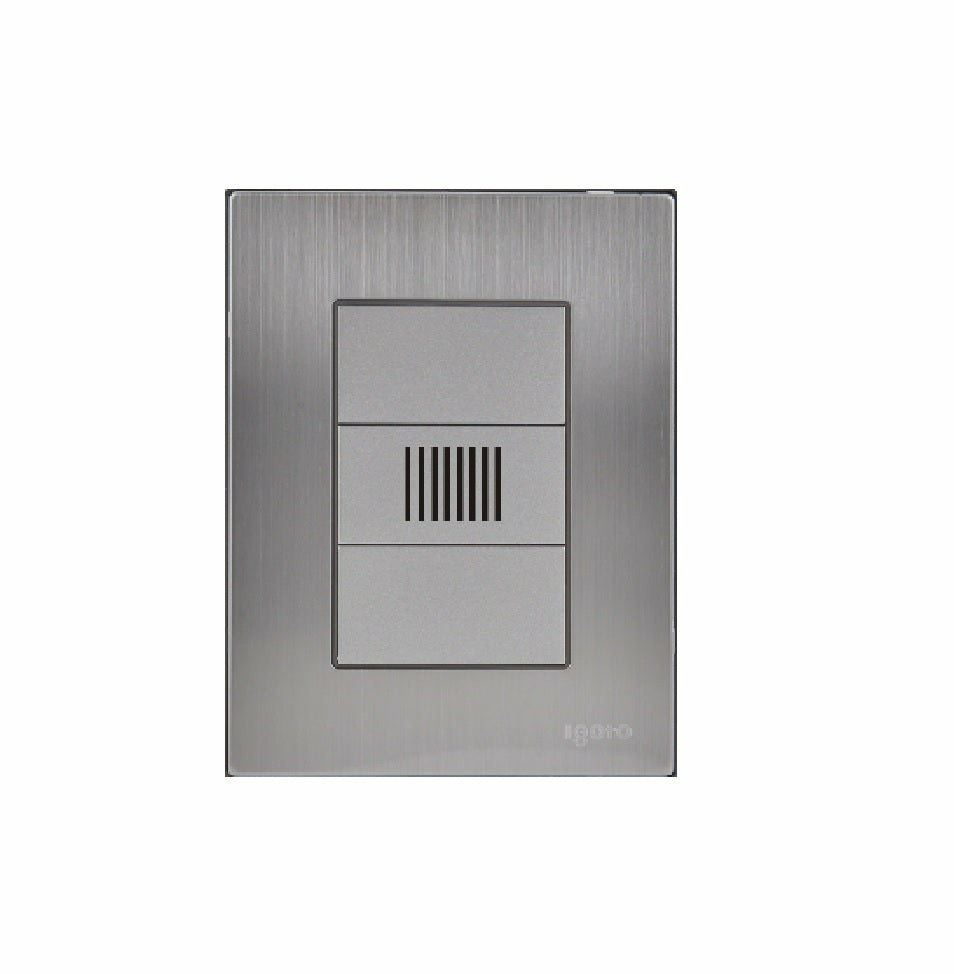iGoto Placa con Zumbador INOX1023, Gris