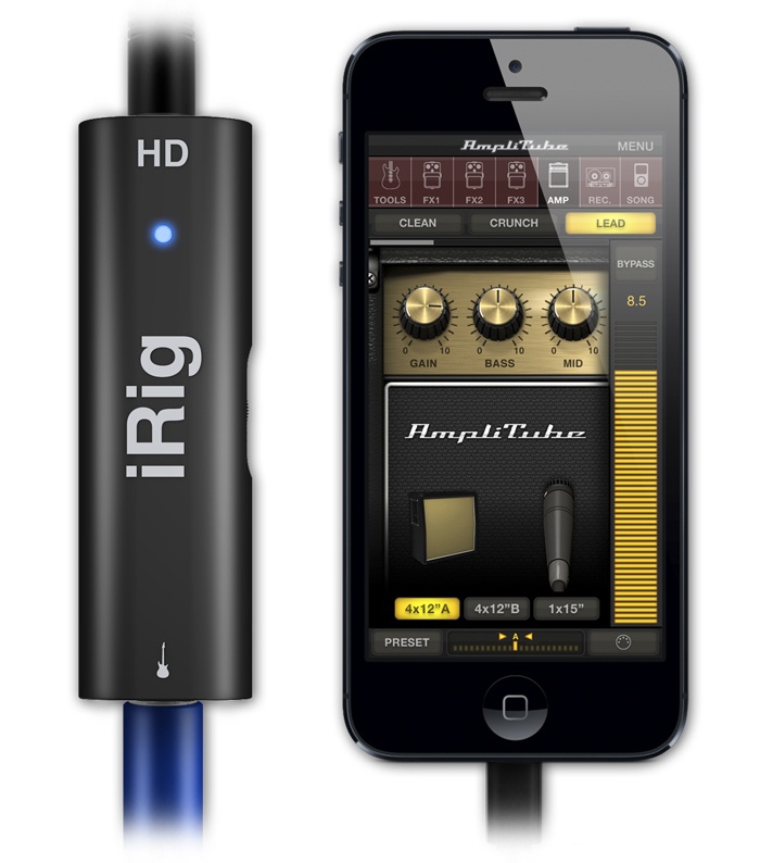 IK Multimedia Interfaz para Guitarra iRig HD, Alámbrico, Lightning, para iPhone/iPad/Mac