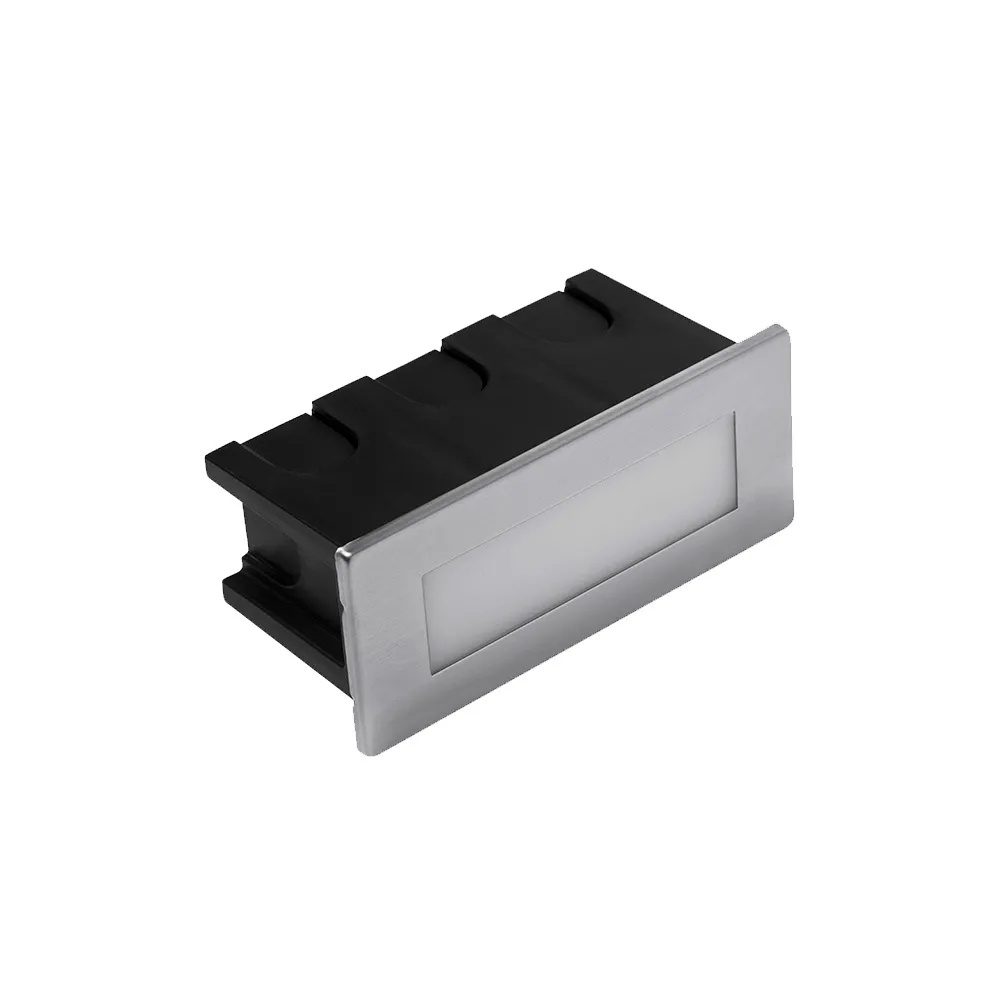 Illux Lámpara LED para Muro ML-3701.A, Exteriores, Luz Blanco Cálido, 1.5W, 92 Lúmenes, Acero