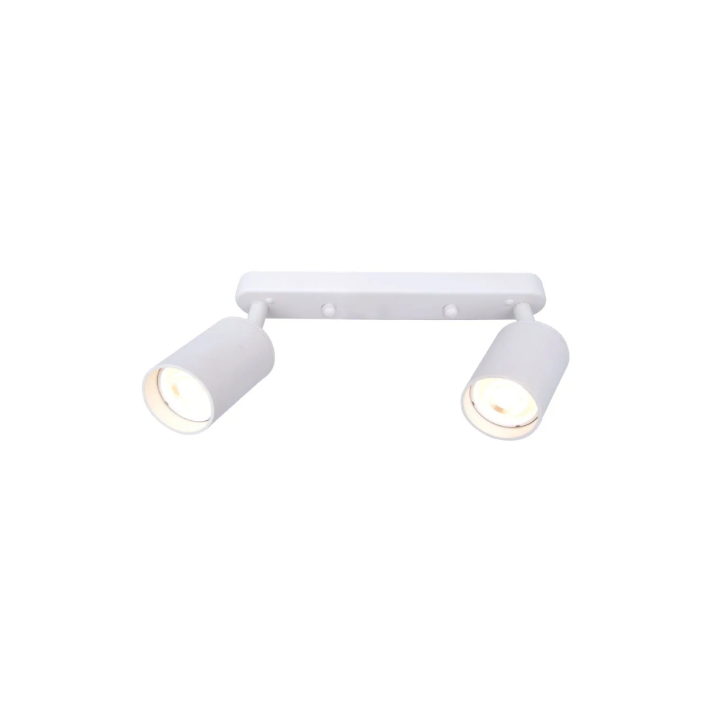 Illux Lámpara para Techo TL-5152.BCAN, Interiores, 2 x 50W, Base GU10, Blanco, para Casa/Locales Comerciales - No Incluye Foco