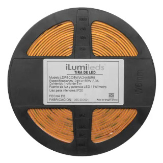 iLumileds Tira de Luces LED Blanco LDPBCOBWW24480R5, Regulable, 5 Metros,