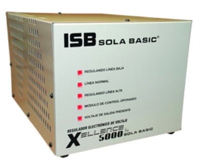 Regulador Industrias Sola Basic XELLENCE 5000 Monofásico, 5000VA, Salida 120V - No incluye Cable de Poder