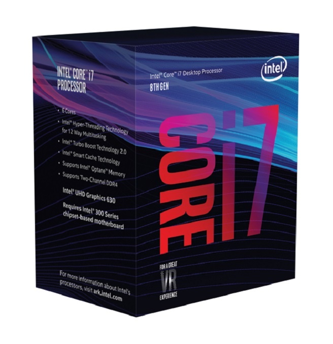 Procesador Intel Core i7-8700, S-1151, 3.20GHz, 6-Core, 12 MB Smart Cache (8va. Generación Coffee Lake) ― Compatible solo con tarjetas madre serie 300