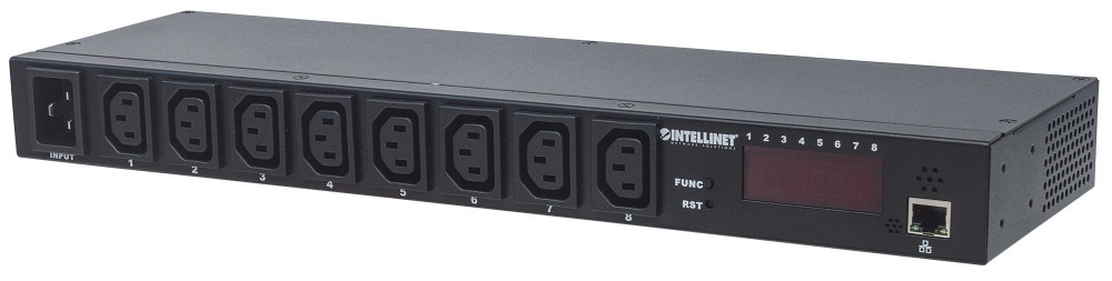 Intellinet PDU para Rack 19", 16 A, 110-240V, 8 Contactos