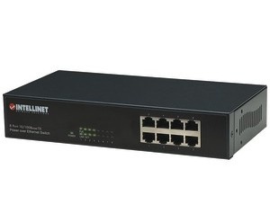 Switch Intellinet Fast Ethernet 560757, 8 Puertos 10/100Mbps (4x PoE), 4096 Entradas