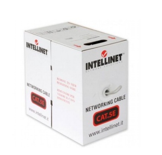 Intellinet Bobina de Cable Multifilar Cat5e CCA, 100 Metros, Gris