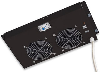 Intellinet Unidad de 2 Ventiladores con Termostato Digital para Gabinete 19'', 43Db