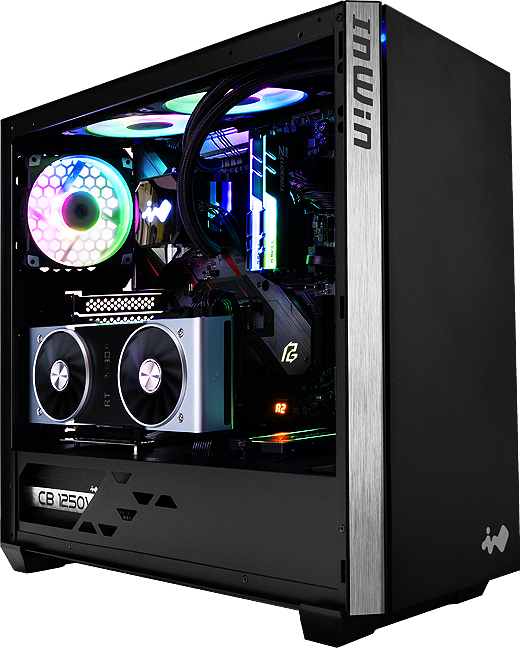 Gabinete InWin 216 Riser, Midi-Tower, ATX/EATX/Micro-ATX/Mini-ITX, USB 3.0, sin Fuente, sin Ventiladores Instalados, Negro