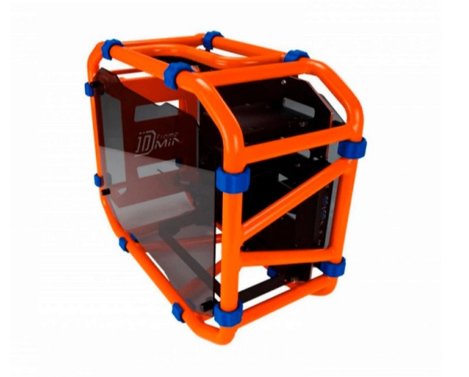 Gabinete InWin D-Frame Mini, Mini-Tower, Mini-ITX, USB 3.0, sin Fuente, sin Ventiladores Instalados, Naranja 