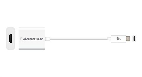 Iogear Adaptador USB-C Macho - HDMI Macho, Blanco