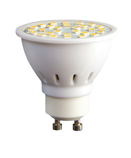 Ipsa Foco LED 24SMD-GU10 , Luz Blanca Fría, Base GU10, 5W, 320 Lúmenes, Blanco