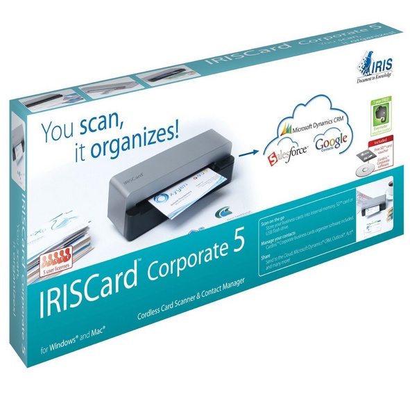 Scanner I.R.I.S. IRISCard Corporate 5, 300 x 300DPI, Escáner Color, USB 2.0, Negro/Gris