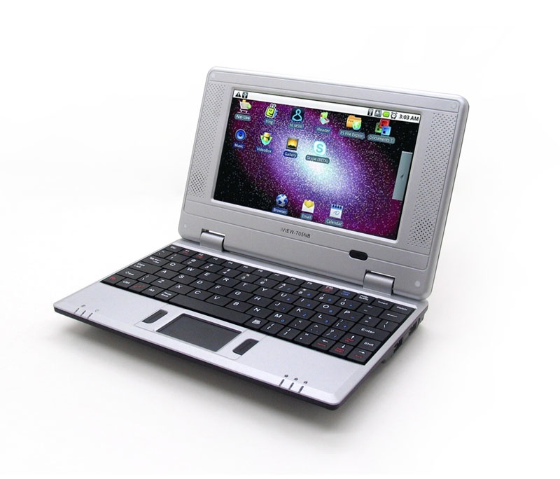 Netbook IVIEW 705NB 7'', 800MHz, 256MB DDR2, 2GB, Android 2.2