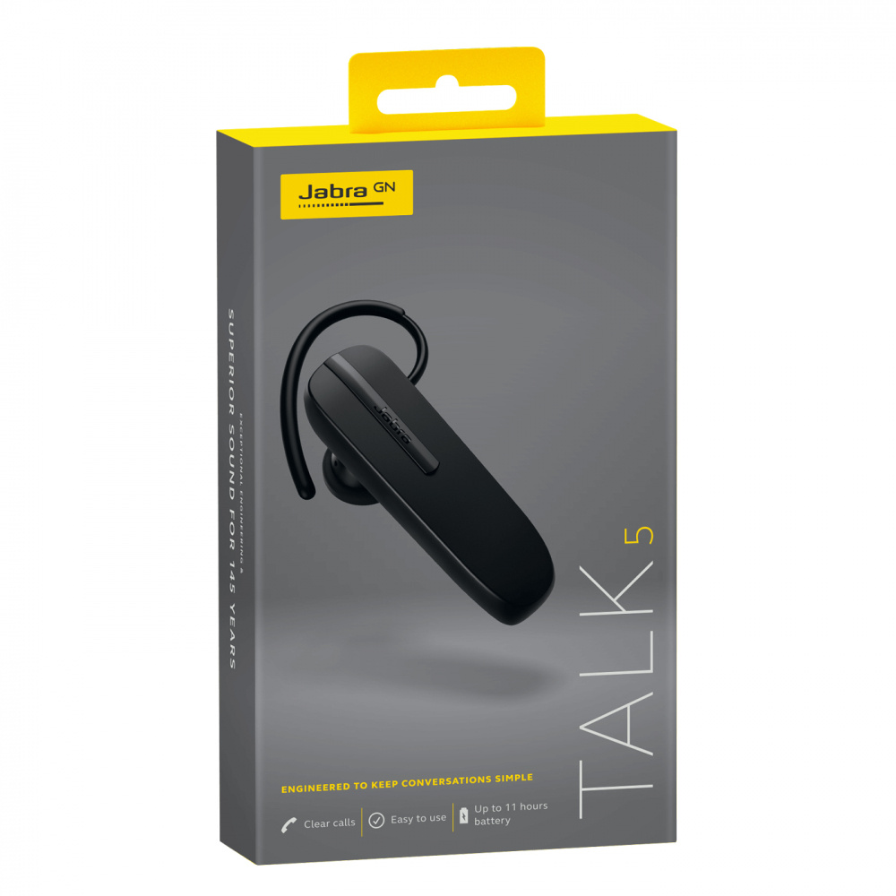 Jabra Manos Libres Talk 5, Bluetooth 2.1, Inalámbrico, Negro