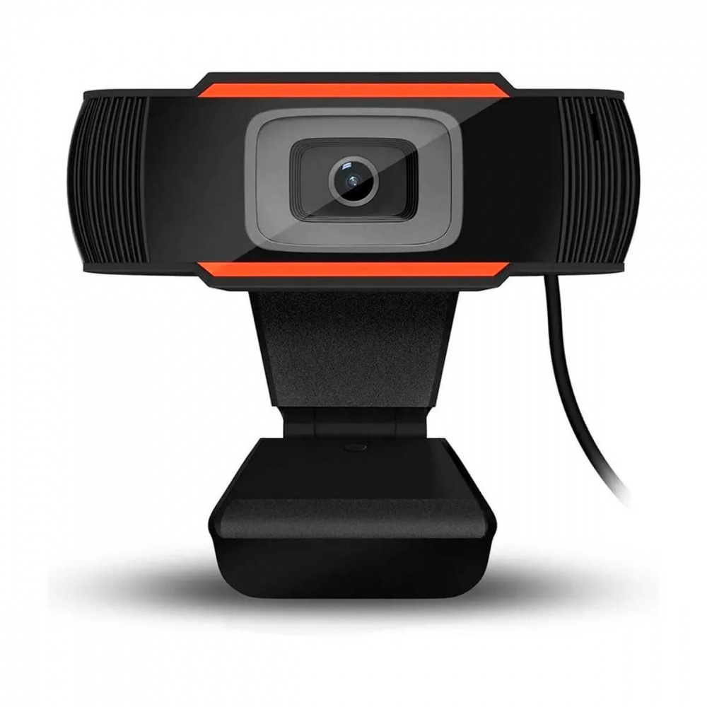 Jaguar Webcam CAMX con Micrófono, HD, 1280 x 720 Pixeles, USB 2.0, Negro/Naranja