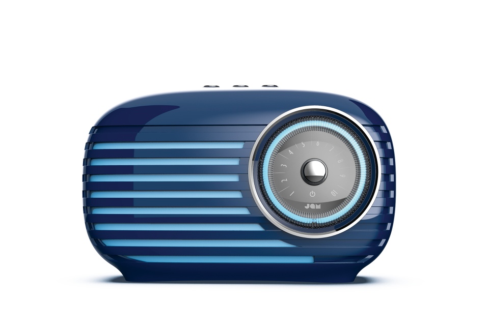 JAM Altavoz Portátil Vintage, Bluetooth, Inalámbrico/Alámbrico, Azul