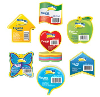 Janel Nota Adhesiva de 76.2 mm x 76.2 mm, 1 Block de 250 Hojas, Multicolor