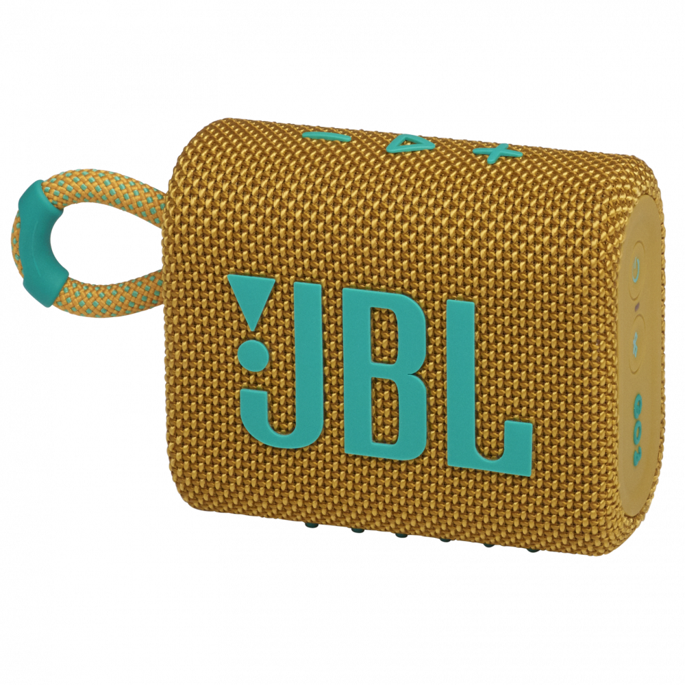 JBL Bocina Portátil Go 3, Bluetooth, Inalámbrico, 4.2W RMS, Amarillo - Resistente al Agua