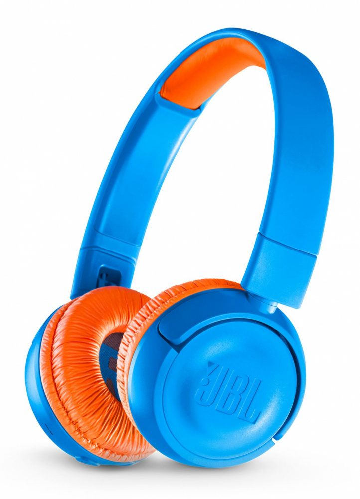 JBL Audífonos para Niños JR300BT, Bluetooth, Inalámbrico, Azul/Naranja