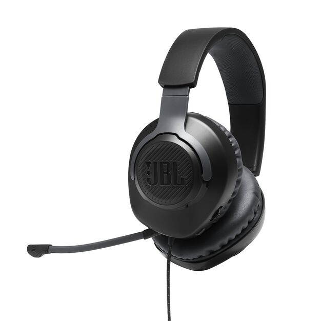 JBL Audífonos Gamer con Micrófono Quantum 100 para PC/Nintendo Switch/Xbox One/PS4, Alámbrico, 3.5mm, Negro