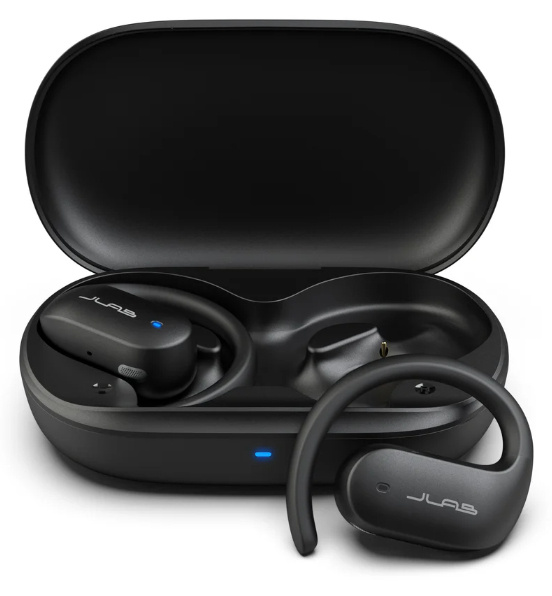 JLaB Audífonos Intrauriculares con Micrófono JBuds Open Sport, Inalámbrico, Bluetooth, Negro