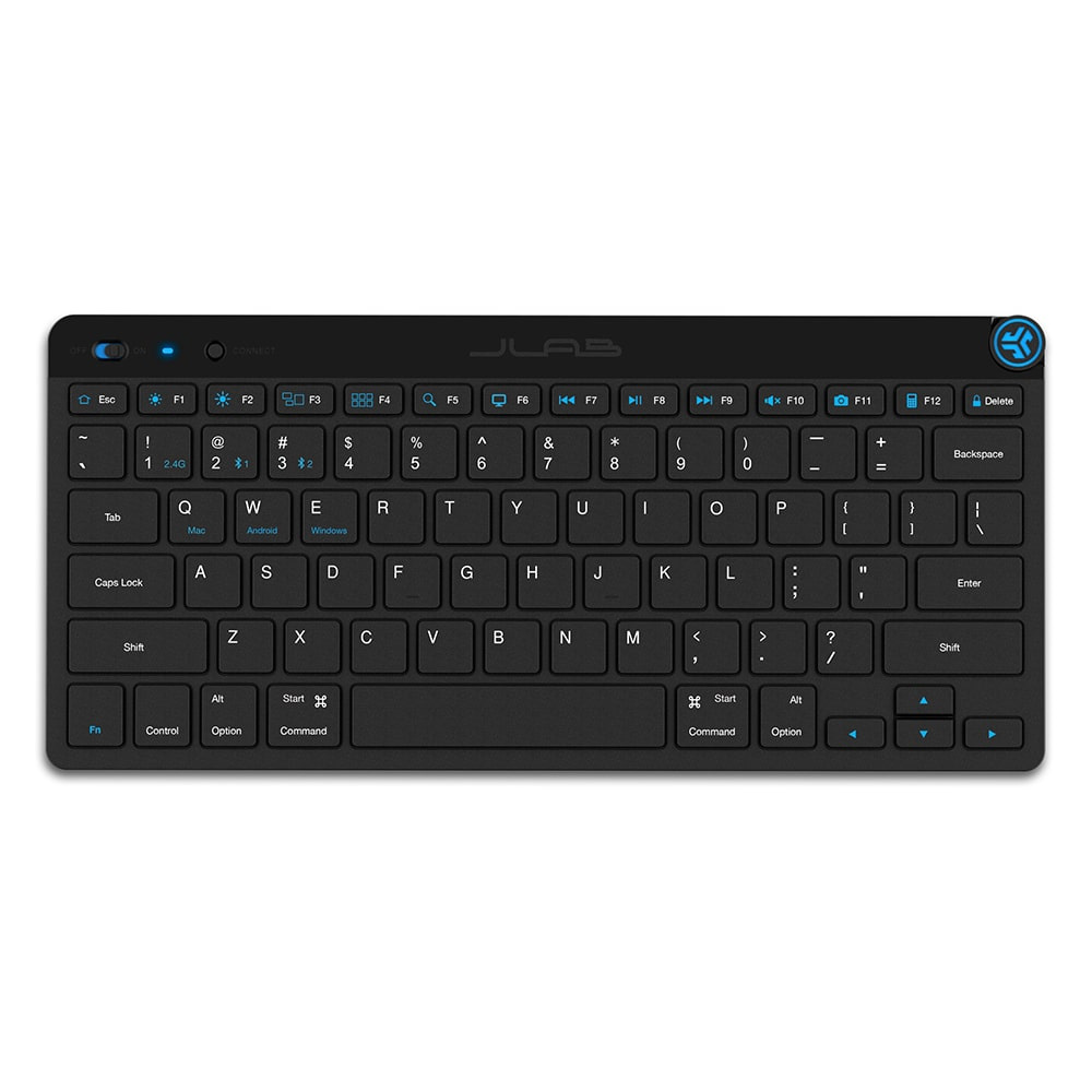 Teclado JLAB GO Keyboard, Inalámbrico, Bluetooth, USB, Negro (Inglés)