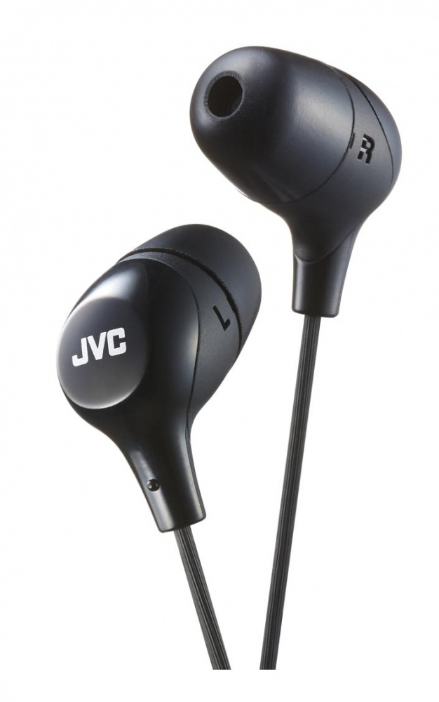 JVC Audífonos Intrauriculares Marshmallow, Alámbrico, 1 Metro, Negro