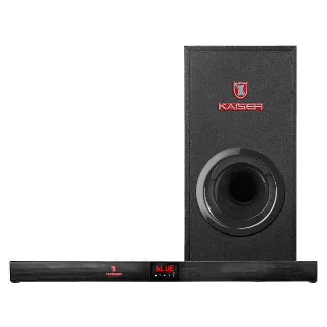 Kaiser Barra de Sonido con Subwoofer KBS3080, Bluetooth, Alámbrico/Inalámbrico, 2.0 Canales, 40W RMS