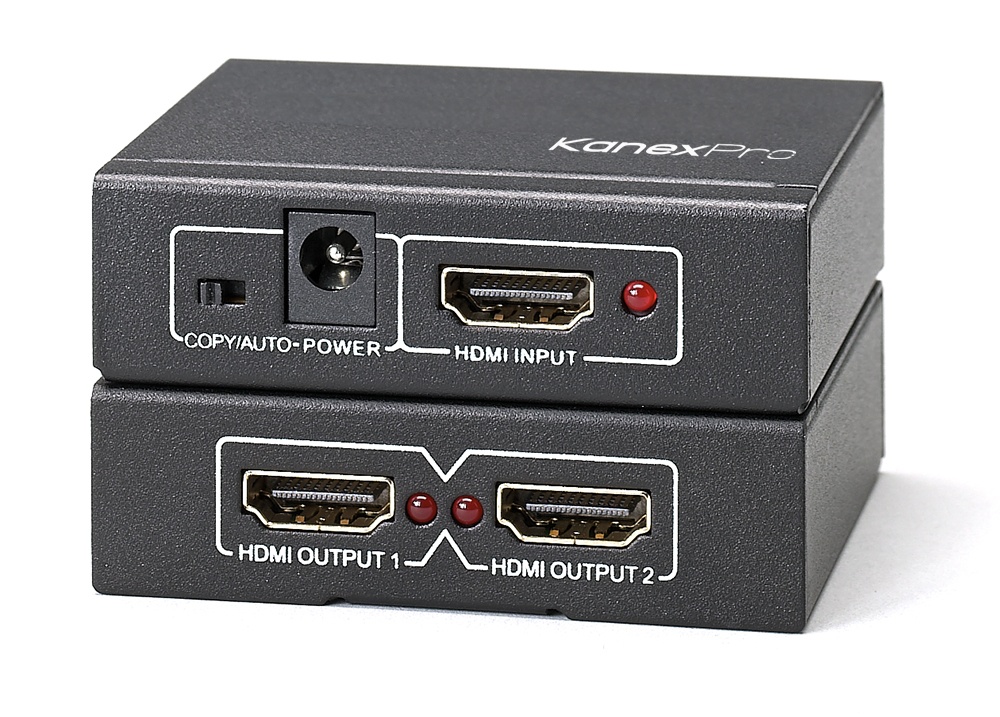 Divisor HDMI KanexPro 1x2 - Soporta 4K @ 30Hz, Duplica Señal A 2 Pantallas, Plug And Play