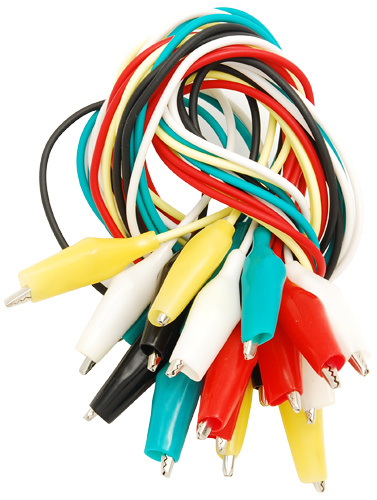 Kapton Juego de Cables Caimán, 35cm, Multicolor, 10 Piezas