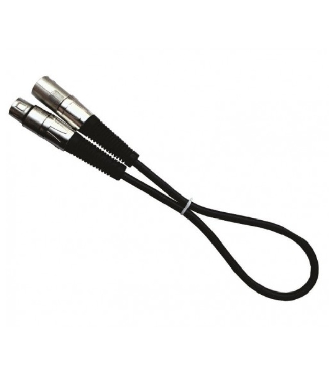 Kapton Cable Extensión Plug Macho - Jack Cannon Hembra, 1 Metro, Negro