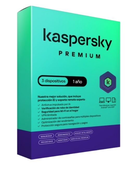 Kaspersky Premium, 3 Licencias, 1 Año, Windows/Mac