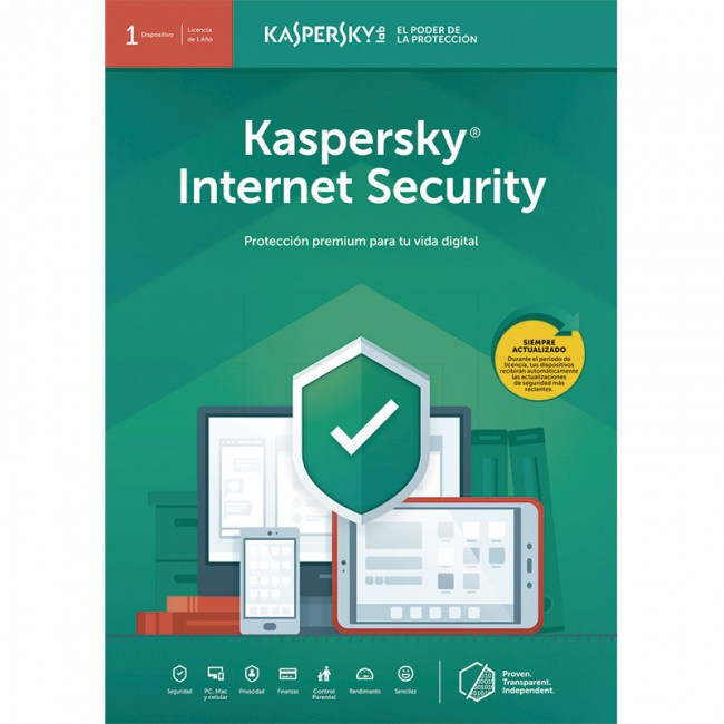Kaspersky Internet Security 2019, 1 Usuario, 1 Año, Windows/Mac ― Producto Digital Descargable