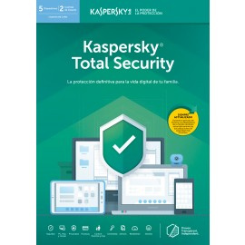 Kaspersky Total Security, 5 Dispositivos, 2 Cuentas KPM, 1 Cuenta KSK, 1 Año, Windows/Mac/Android/iOS ― Producto Digital Descargable