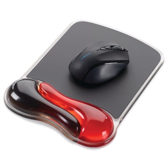 Mousepad Kensington con Descansa Muñecas, Negro/Rojo