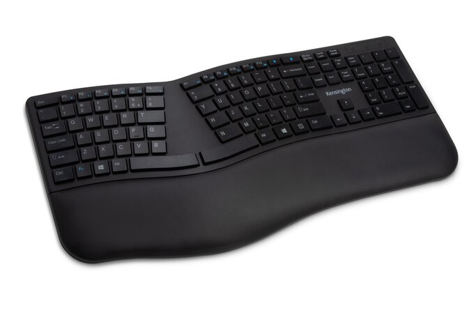 Kensington Teclado Pro Fit Ergo, Inalámbrico, Negro (Español)