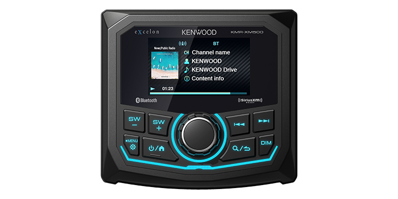 Kenwood KMR-XM500 Estéreo Marino, Bluetooth, USB, Negro