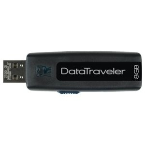 Memoria USB Kingston DataTraveler 100, 8GB, USB 2.0, Negro