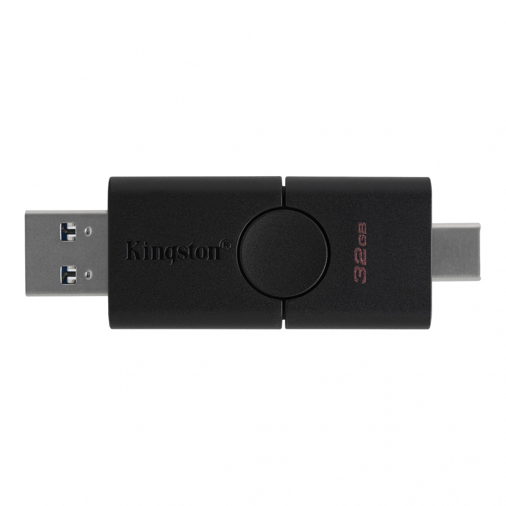 Memoria USB Kingston DataTraveler Duo, 32GB, USB/USB-C 3.2, Negro