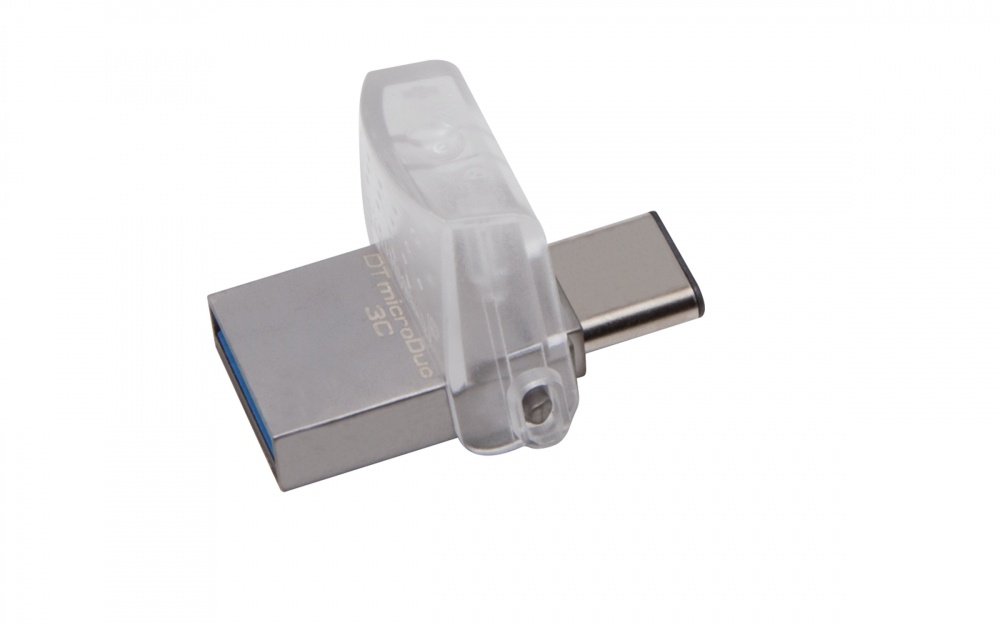 Memoria USB Kingston DataTraveler microDuo 3C, 32GB, USB 3.1/Micro USB, Lectura 100MB/s, Escritura 10MB/s, Plata