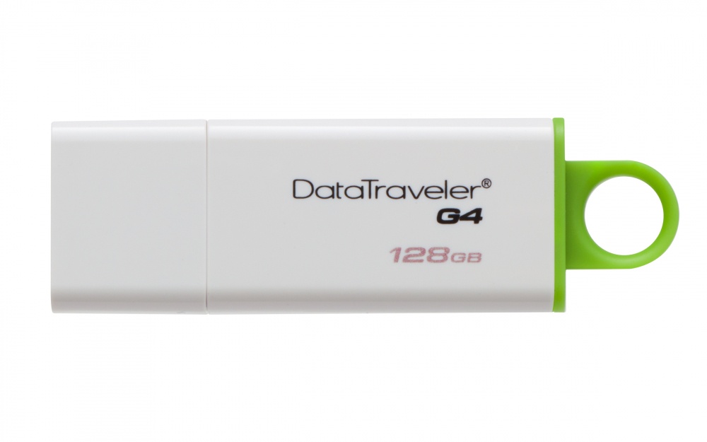 Memoria USB Kingston DataTraveler I G4, 128GB, USB 3.0, Verde/Blanco