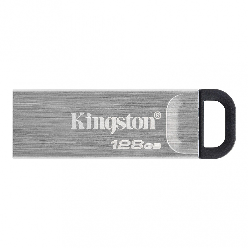 Memoria USB Kingston DataTraveler Kyson, 128GB, USB 3.2, Lectura 200MB/s, Escritura 60MB/s, Plata