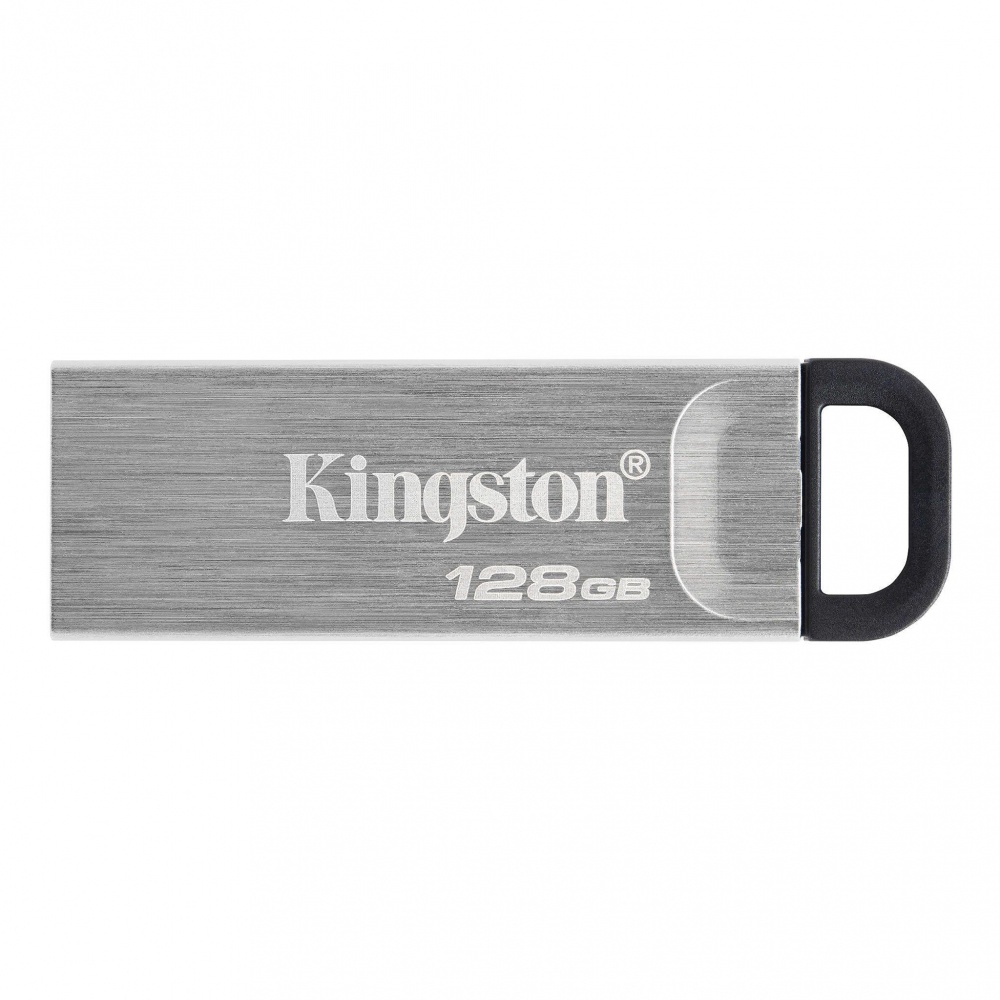 Memoria USB Kingston DataTraveler Kyson, 128GB, USB-A 3.0, Lectura 200MB/s, Escritura 60MB/s, Plata