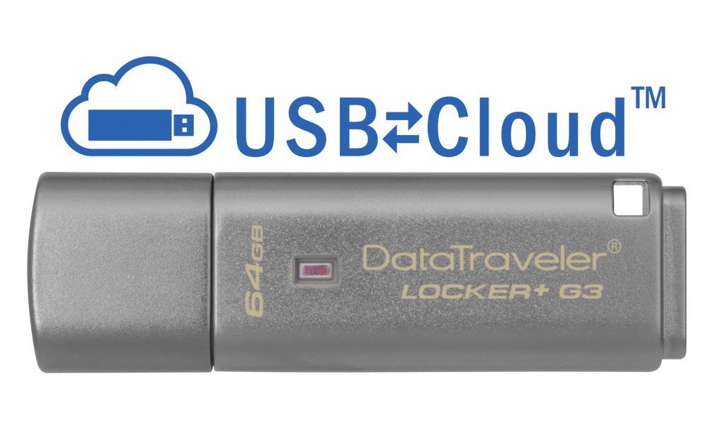 Memoria USB Kingston DataTraveler Locker+ G3, 64GB, USB 3.0, Lectura 135MB/s, Escritura 40MB/s, Plata
