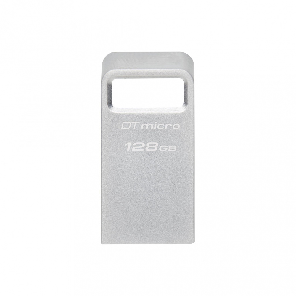 Memoria USB Kingston DataTraveler Micro, 128GB, USB 3.2, Lectura 200MB/s, Gris