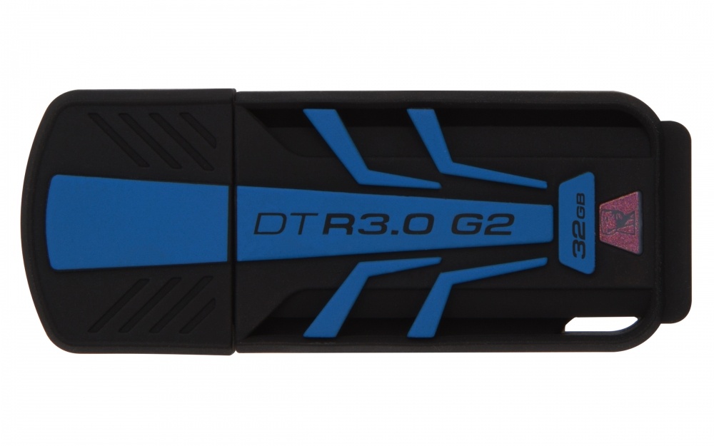 Memoria USB Kingston DataTraveler R3.0 G2, 32GB, USB 3.0, Lectura 120MB/s, Escritura 45MB/s, Negro/Azul