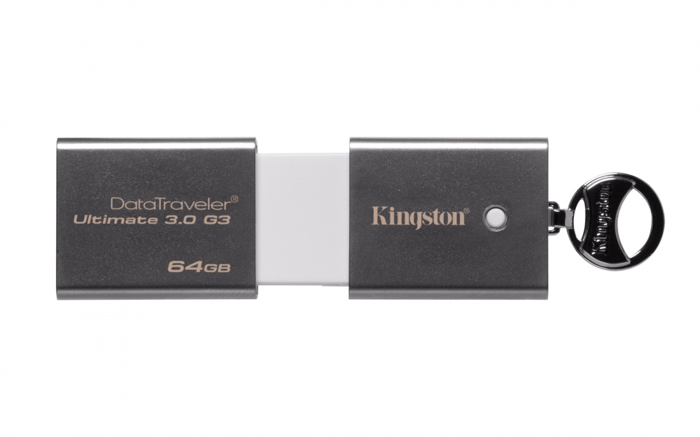 Memoria USB Kingston DataTraveler Ultimate G3, 64GB, USB 3.0, Lectura 150MB/s, Escritura 70MB/s - para Mac/PC